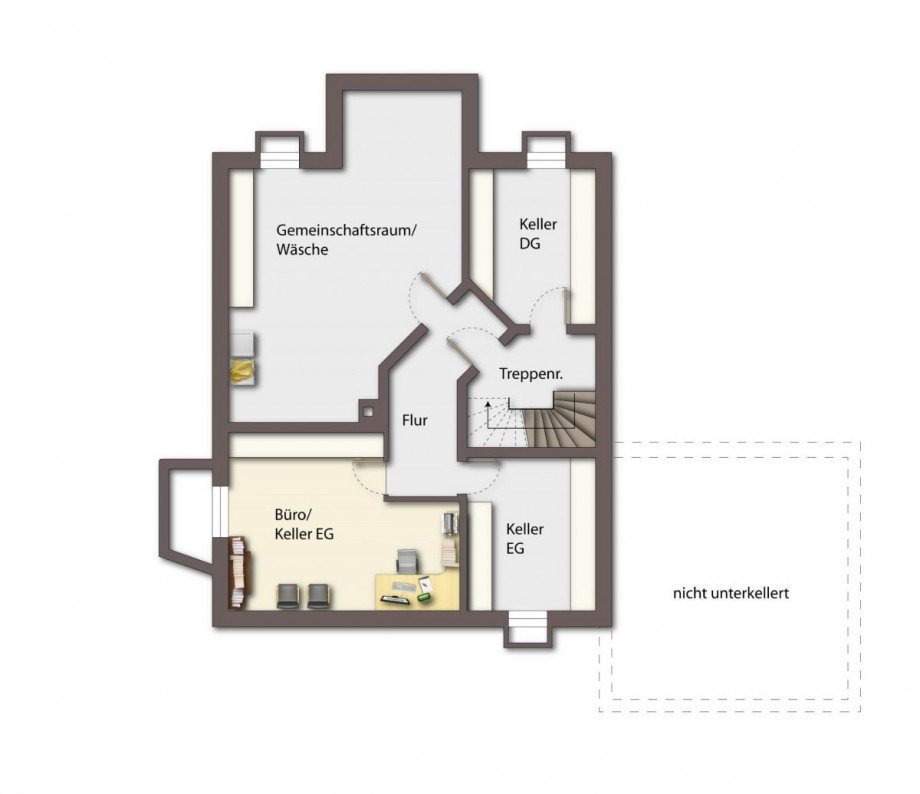 Grundriss Kellergeschoss Zweifamilienhaus Billerbeck