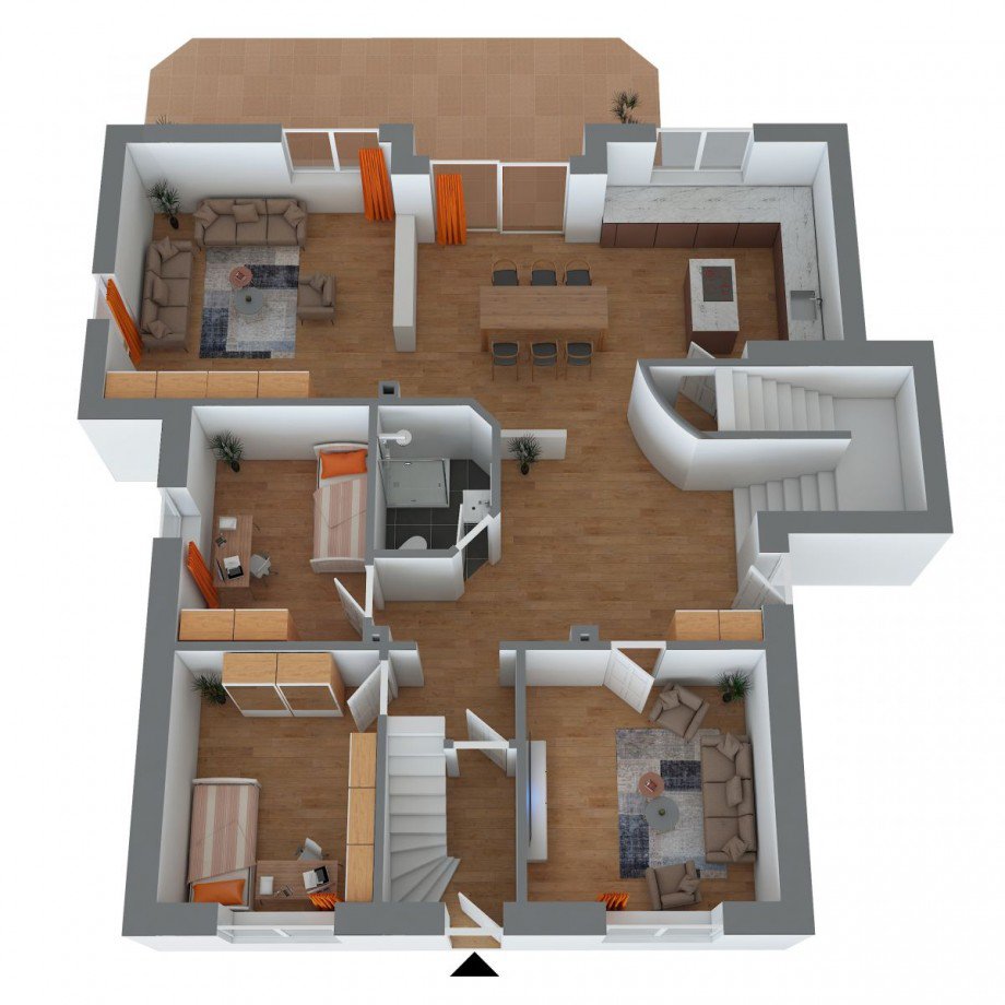 Grundriss Erdgeschoss Mehrfamilienhaus Emsdetten