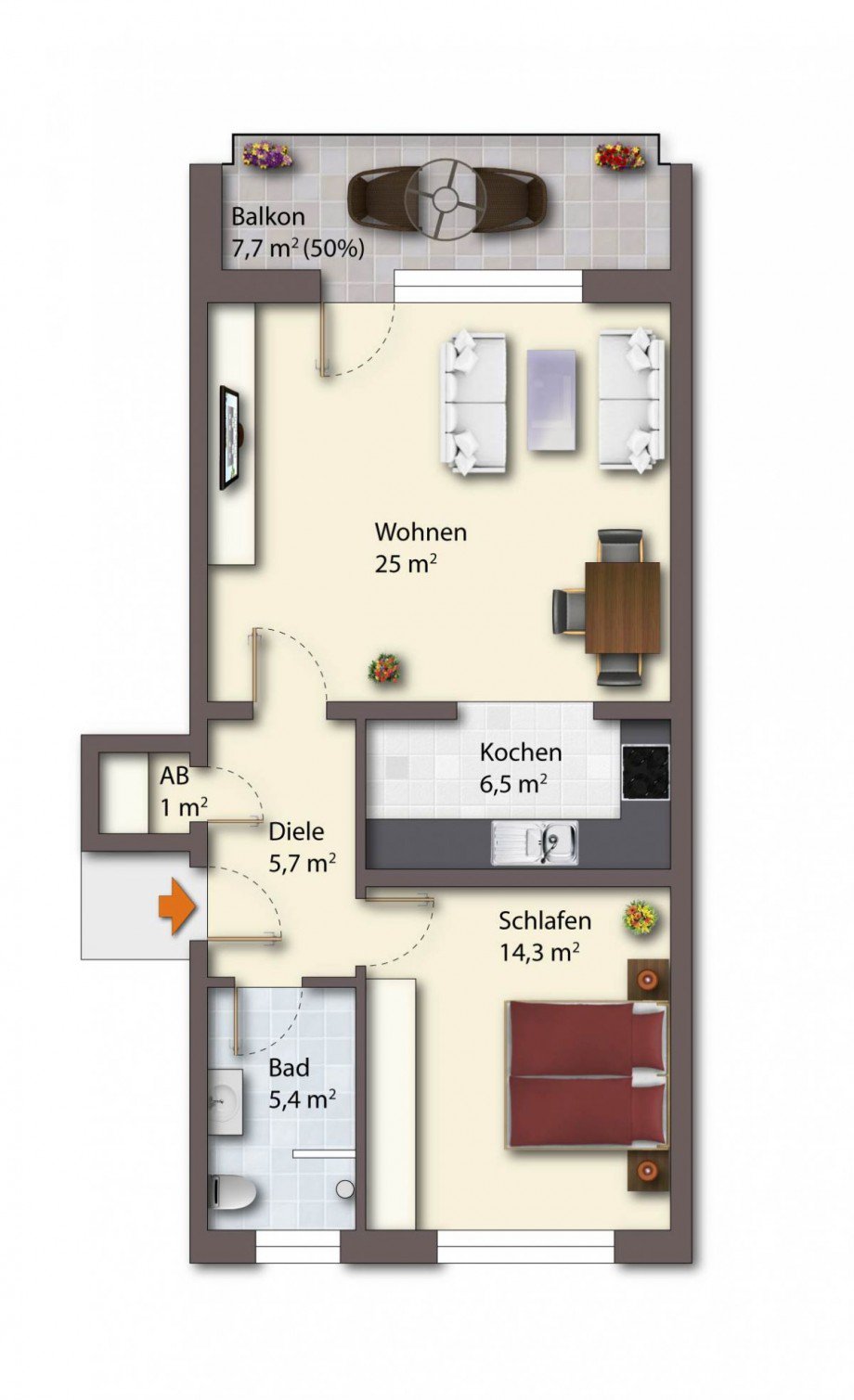 Grundriss Etagenwohnung D�lmen