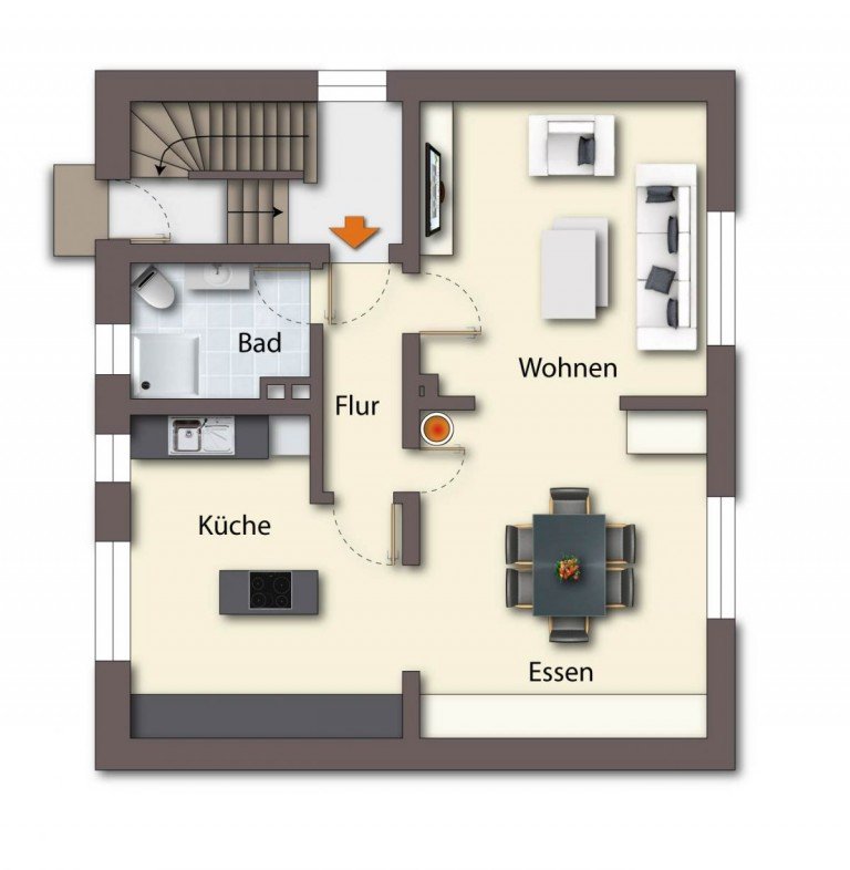 Grundriss Erdgeschoss Velen Einfamilienhaus Modernisiertes & ger�umiges Einfamilienhaus in Velen