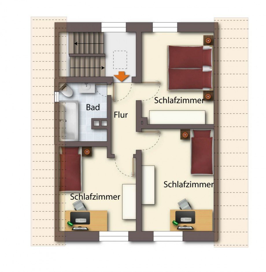Grundriss Obergeschoss Einfamilienhaus Velen
