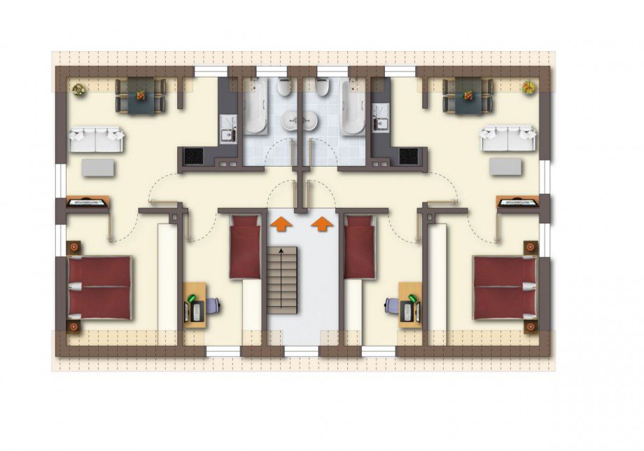 Grundriss EG Mehrfamilienhaus Billerbeck