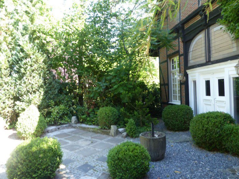 Gartenansicht Vorderhaus Greven Einfamilienhaus Fachwerkhaus in Greven - Gimbte