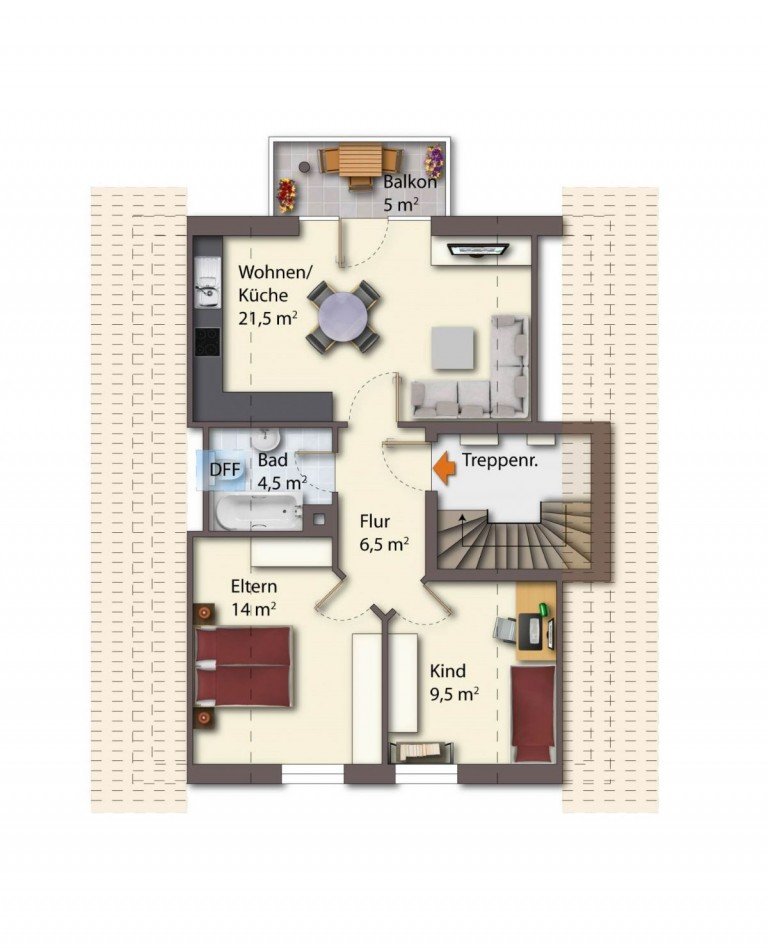 Grundriss DG_WHG Billerbeck Dachgeschosswohnung 3-ZIMMER-DACHGESCHOSS-WOHNUNG