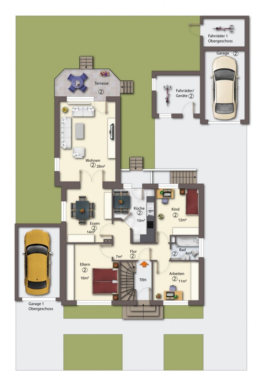 Grundriss Erdgeschoss-WHG Erdgeschosswohnung Senden