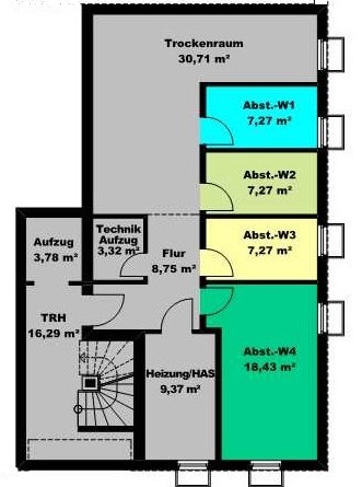 Grundriss Keller Erdgeschosswohnung Coesfeld