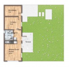 Grundriss Kernsaniertes Mobilheim im Ferienpark Baumberge
