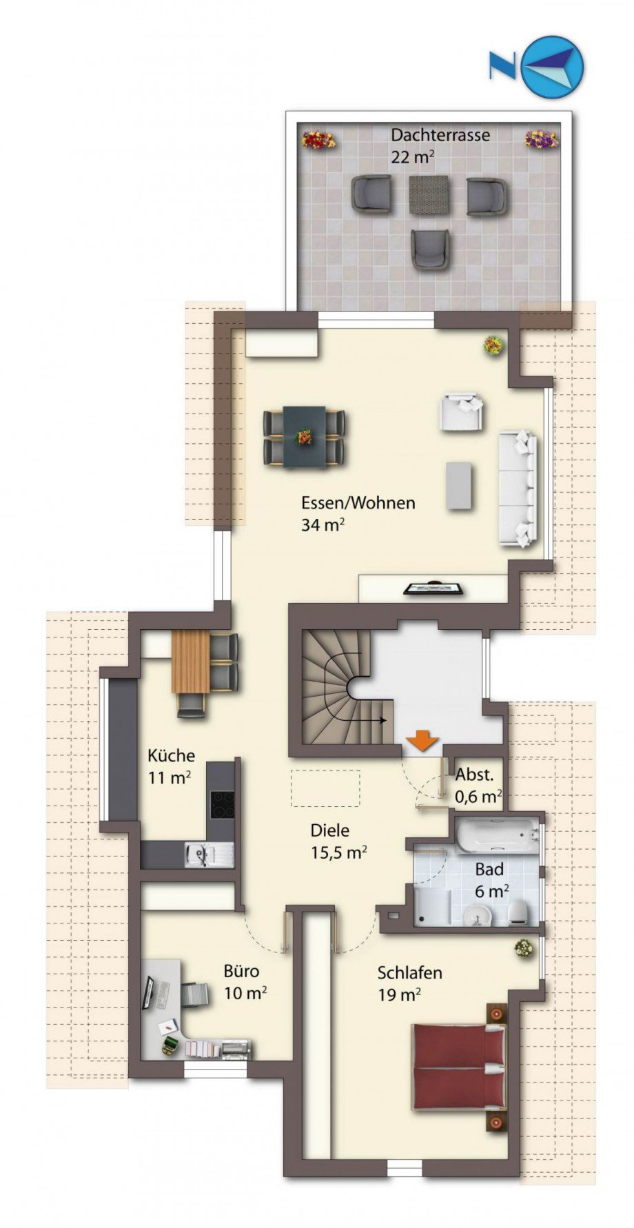 Grundriss Wohnung Dachgeschosswohnung Hamm