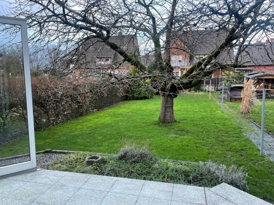 Grundriss Blick in den Garten Erdgeschosswohnung Senden