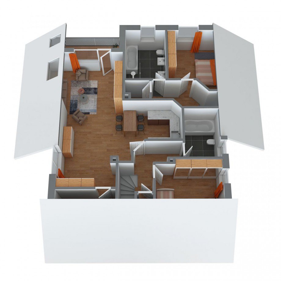 Grundriss Obergeschoss Mehrfamilienhaus Emsdetten