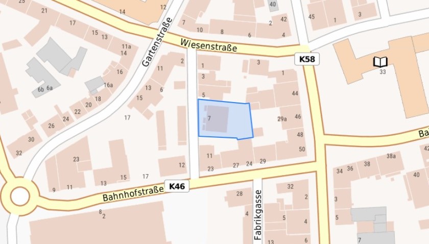 Grundriss Ausschnitt Flurkarte Terrassenwohnung Coesfeld
