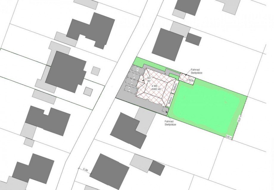 Grundriss Lageplan Maisonettewohnung Coesfeld