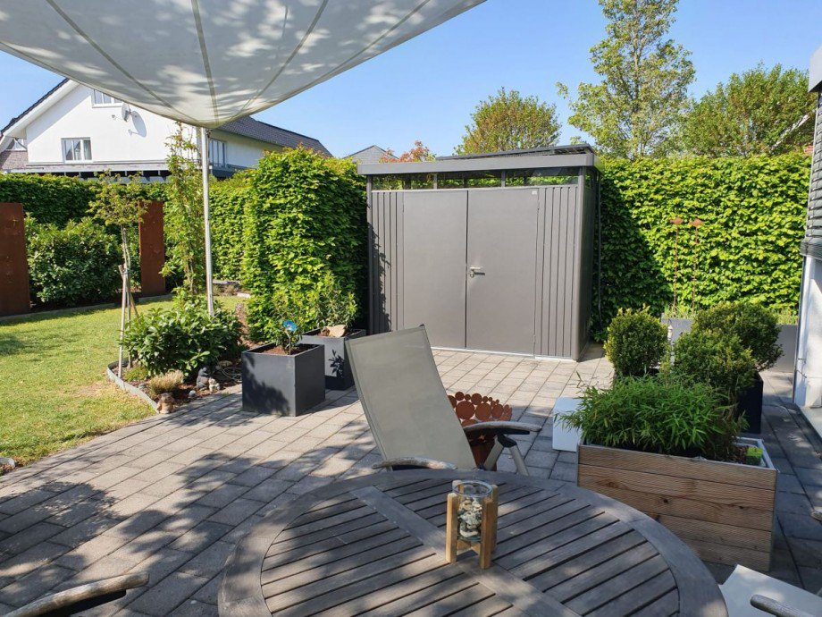 Grundriss Terrasse u. Gartenhaus Einfamilienhaus Ascheberg