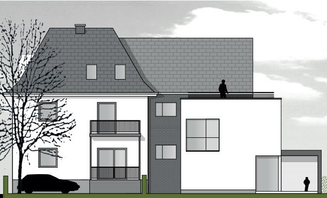Grundriss Alt- u. Neubau Mehrfamilienhaus Coesfeld
