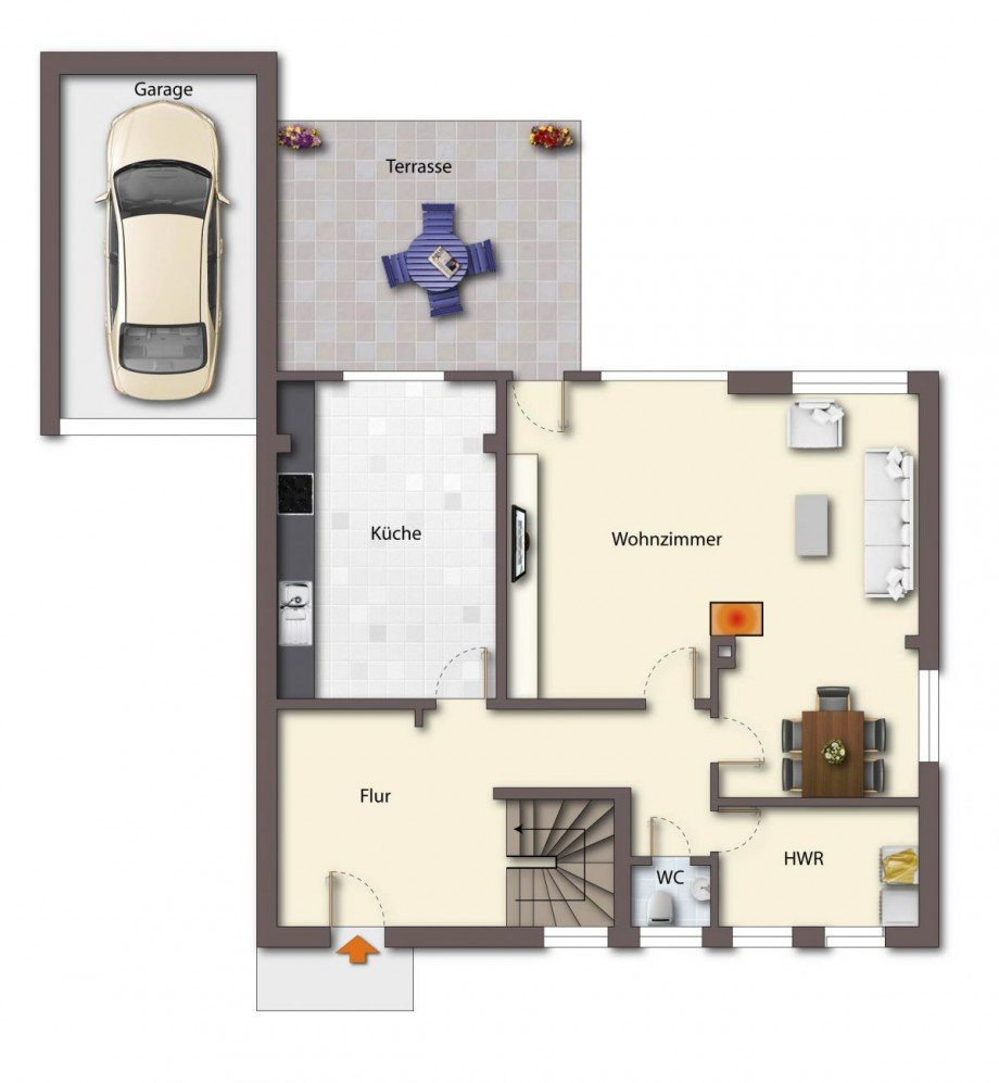 Grundriss EG Einfamilienhaus Coesfeld