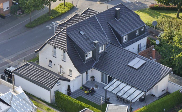 Luftbild Coesfeld Doppelhaush�lfte Gro�z�gige Doppelhaush�lfte in Coesfeld