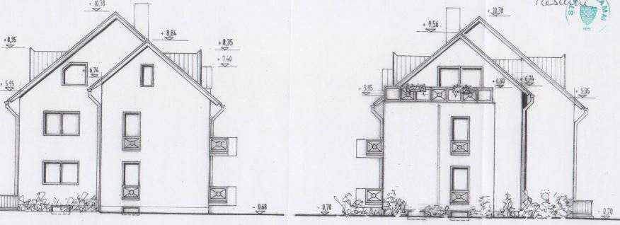 Grundriss Au�enansicht II Dachgeschosswohnung Hamm