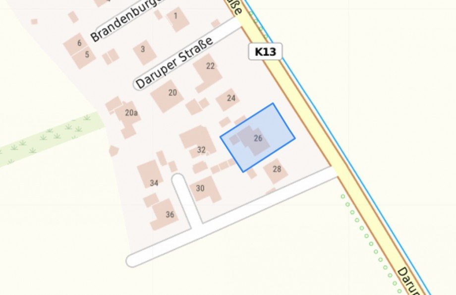 Grundriss Ausschnitt Flurkarte Einfamilienhaus Billerbeck