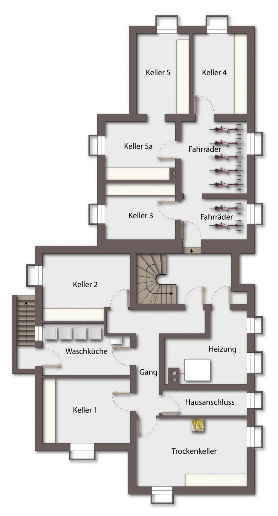 Grundriss Keller Dachgeschosswohnung Hamm